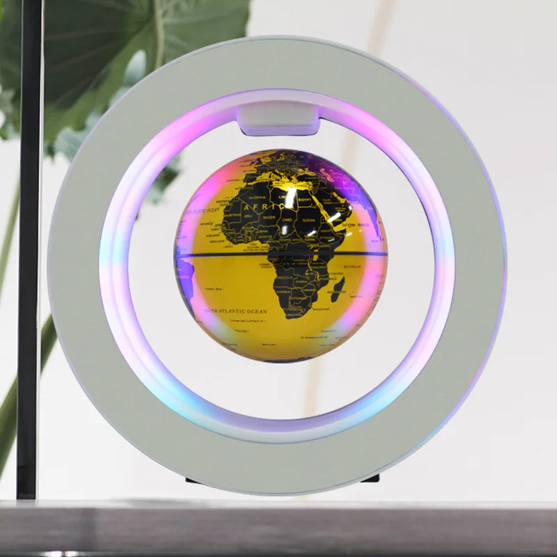 Okrągła mapa świata LED Pływająca kula Maglev Light Magic antygrawitacyjna
