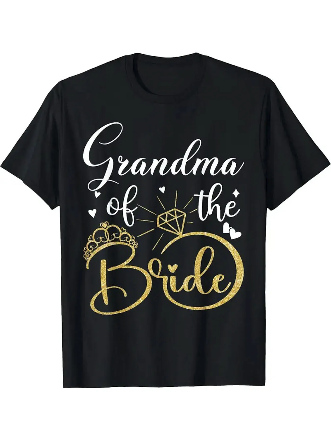

Футболка «Бабушка невесты» — хлопок премиум-класса 220 г с золотым принтом, идеальная свадьба
