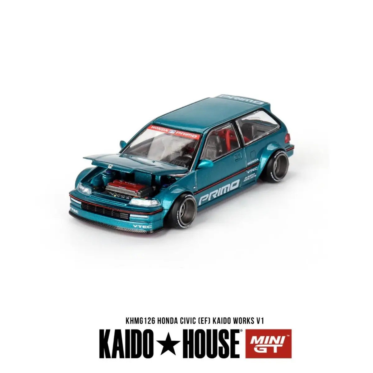 Kaido House + MINIGT TSM 1:64 Civic (EF) Kaido Works V1 126 gegoten modelauto