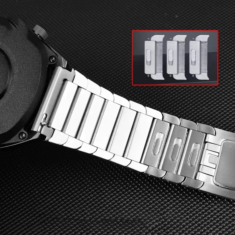 22mm Luxury Link Strap For Huawei Watch 4Pro GT2/3 46mm Stainless Steel Band For Samsung Gear S3 For Seiko Bracelet Accessories