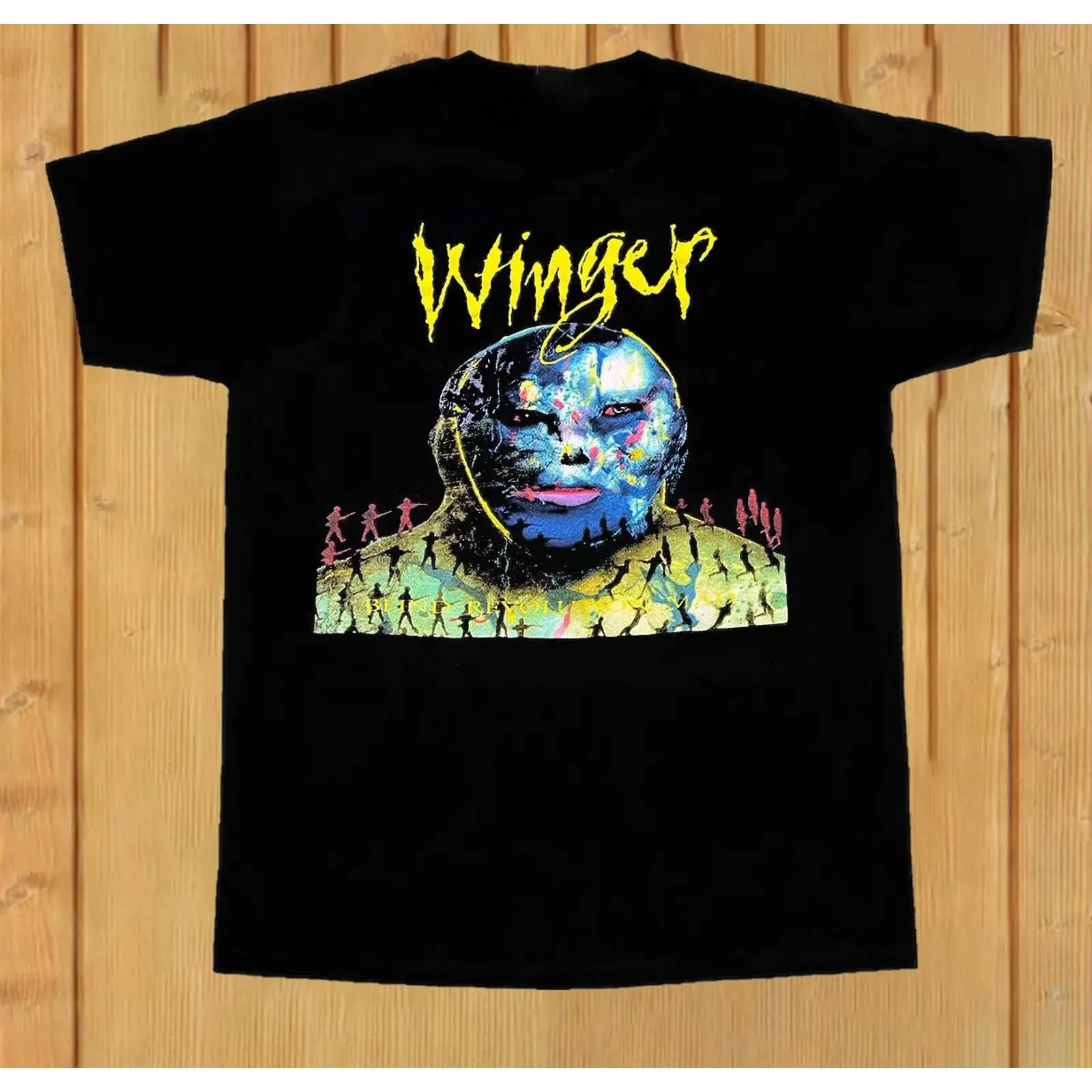 Winger Pull Tour concert Band T Shirt Cotton All Size AL175 vintage Washed Stylish Casual Stretched graphic homme Unisex