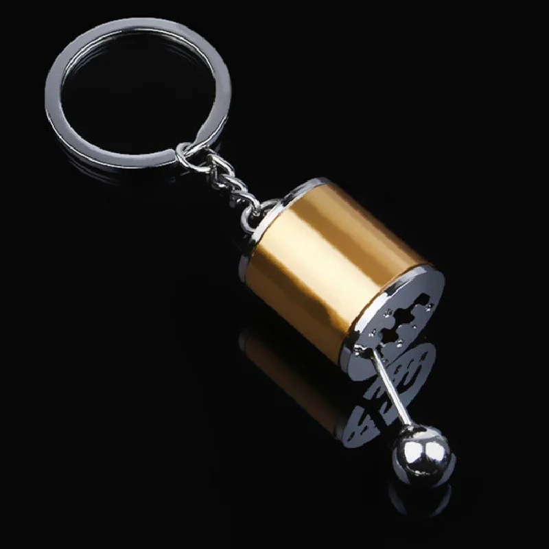 Six-speed Gear Stick Knob Gearbox Model Key Antistress Adults New Fidget Toys Car Manual Transmission Metal  Key Ring