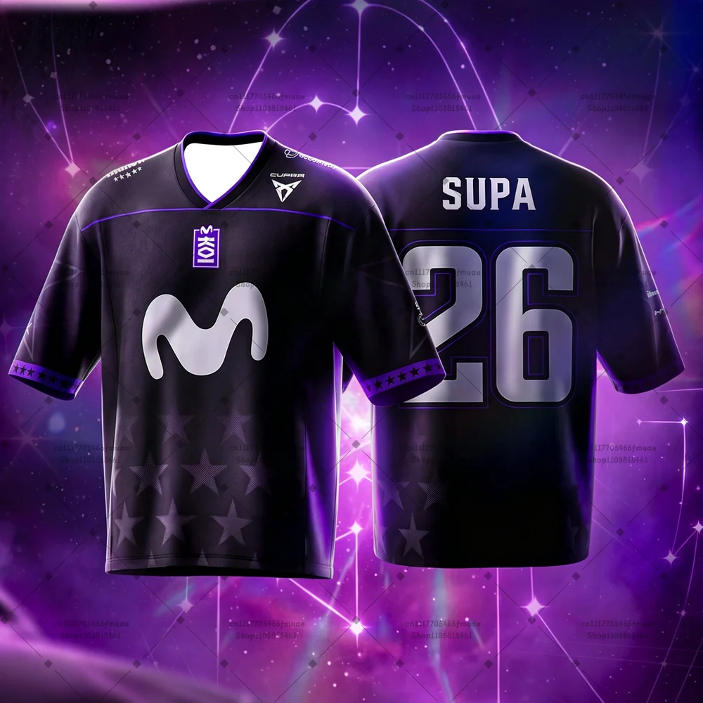 2026 MKOI Elyoya Movistar KOI Esports Team WORLDS MKOI Trikot Herren Damen Atmungsaktives Freizeit-T-Shirt für Gaming-Match-Enthusiasten – Detail 5