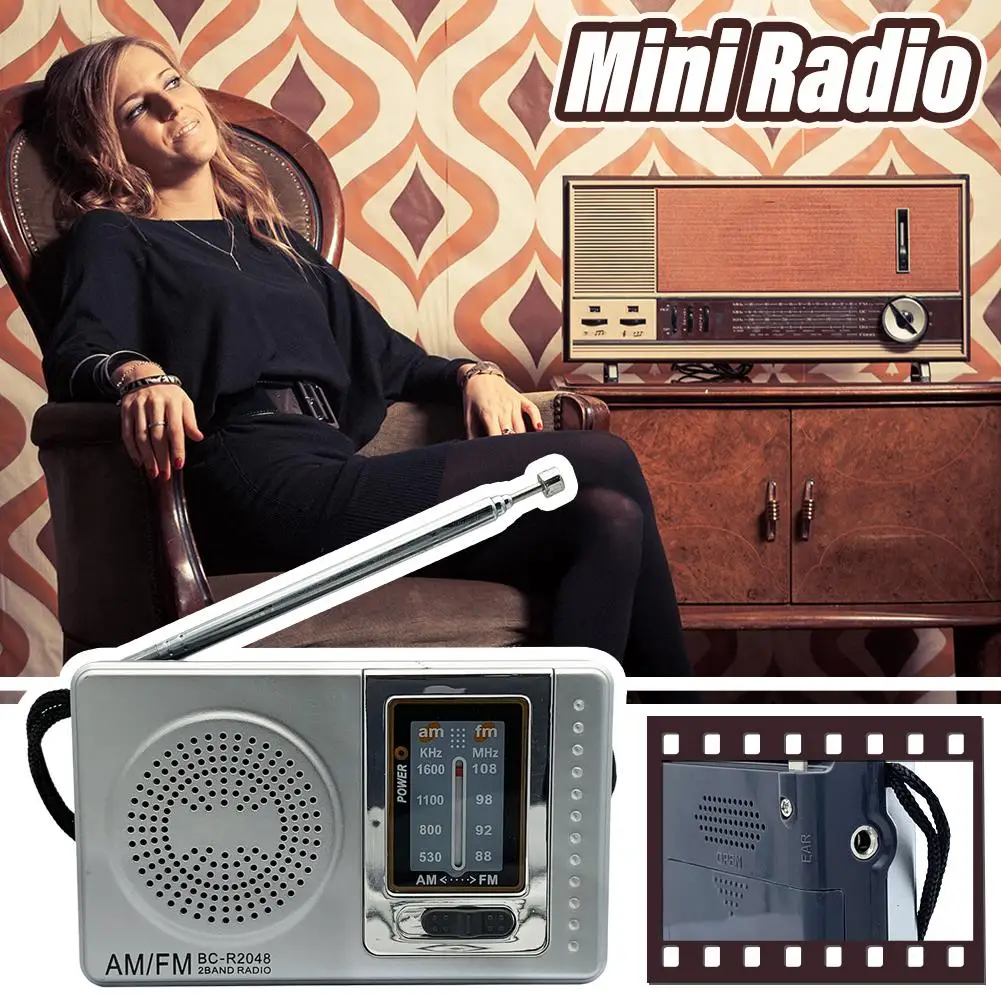 Pour Am Fm multi-fonction Portable Mini Radio BC-R2048 Radio multifonctionnelle Mini Portable Y1V1