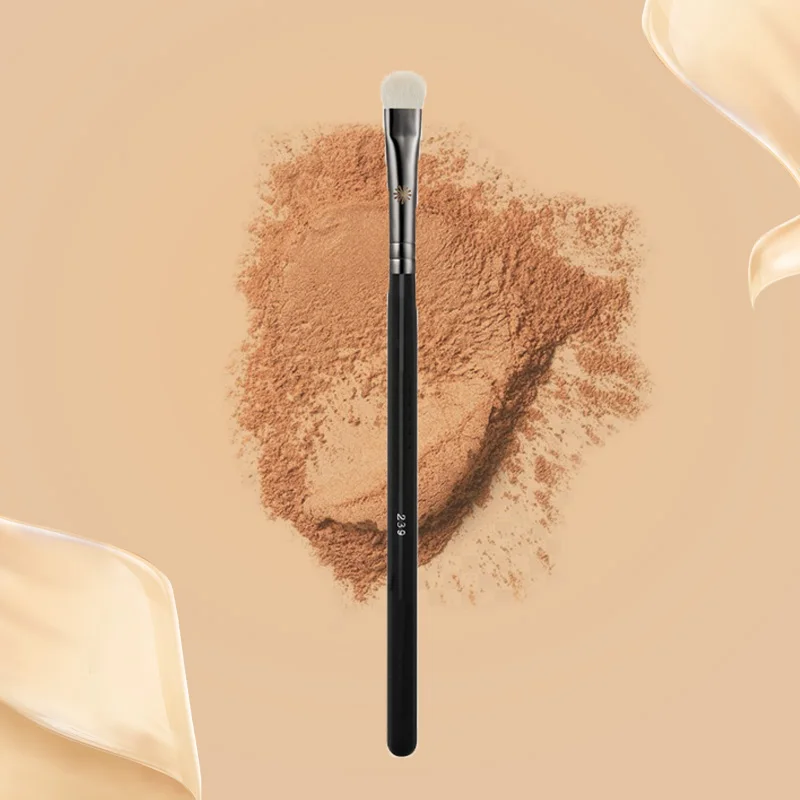 Piccasso Grey Makeup Brush 239 Wool Eyeshadow Brush Soft Wool Animal Hair Solid Wood Handle Flat White Eyeshadow Brush