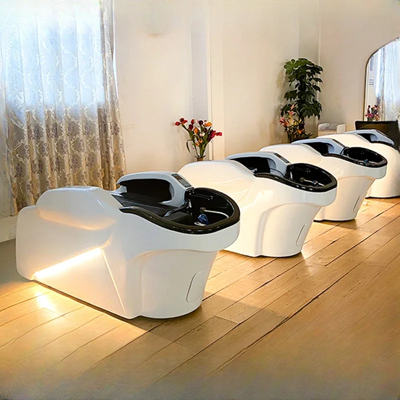 

Intelligent Massage Head Spa Shampoo Chairs Luxury Barber Shop Water Circulation Shampoo Chairs Fumigation Chuveiro Furniture