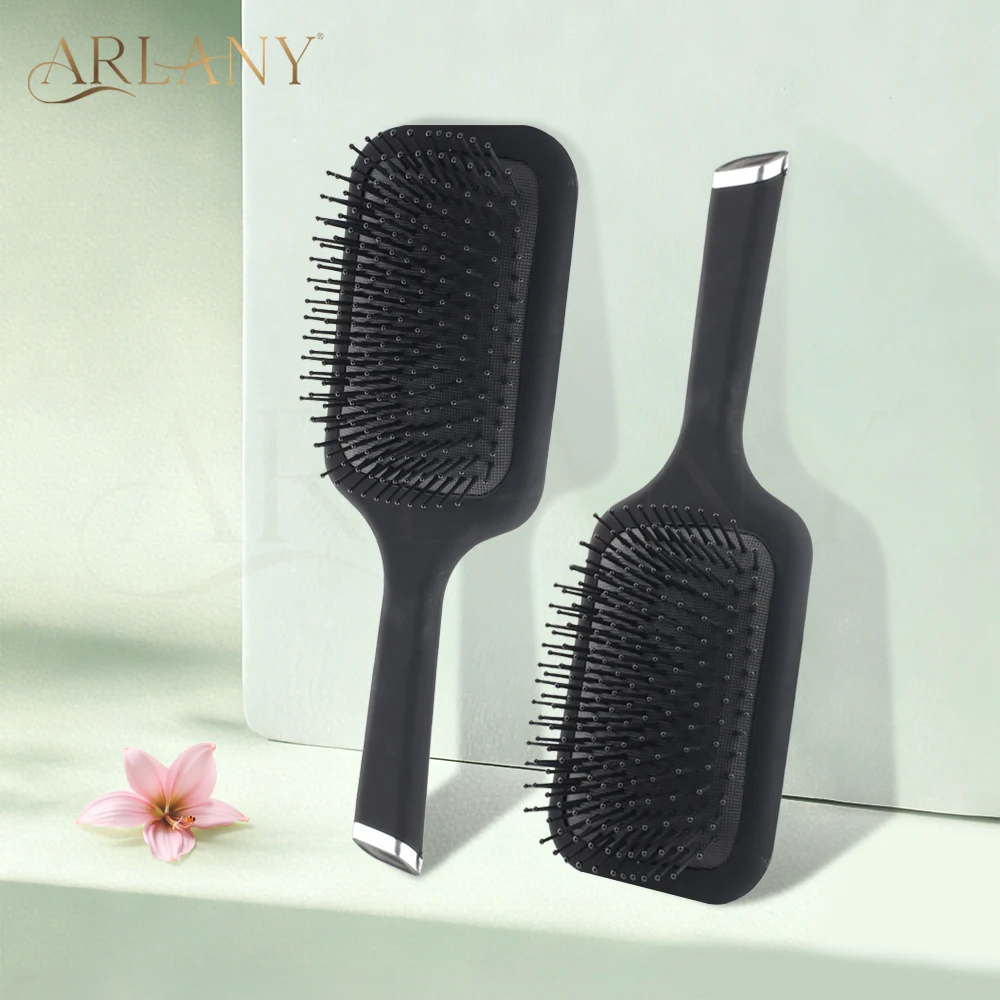 ARLANY Anti-Static Plastic Paddle Detangling Brush for Hair Extensions Large Square Air Cushion Massage Hair Comb for Smoothing