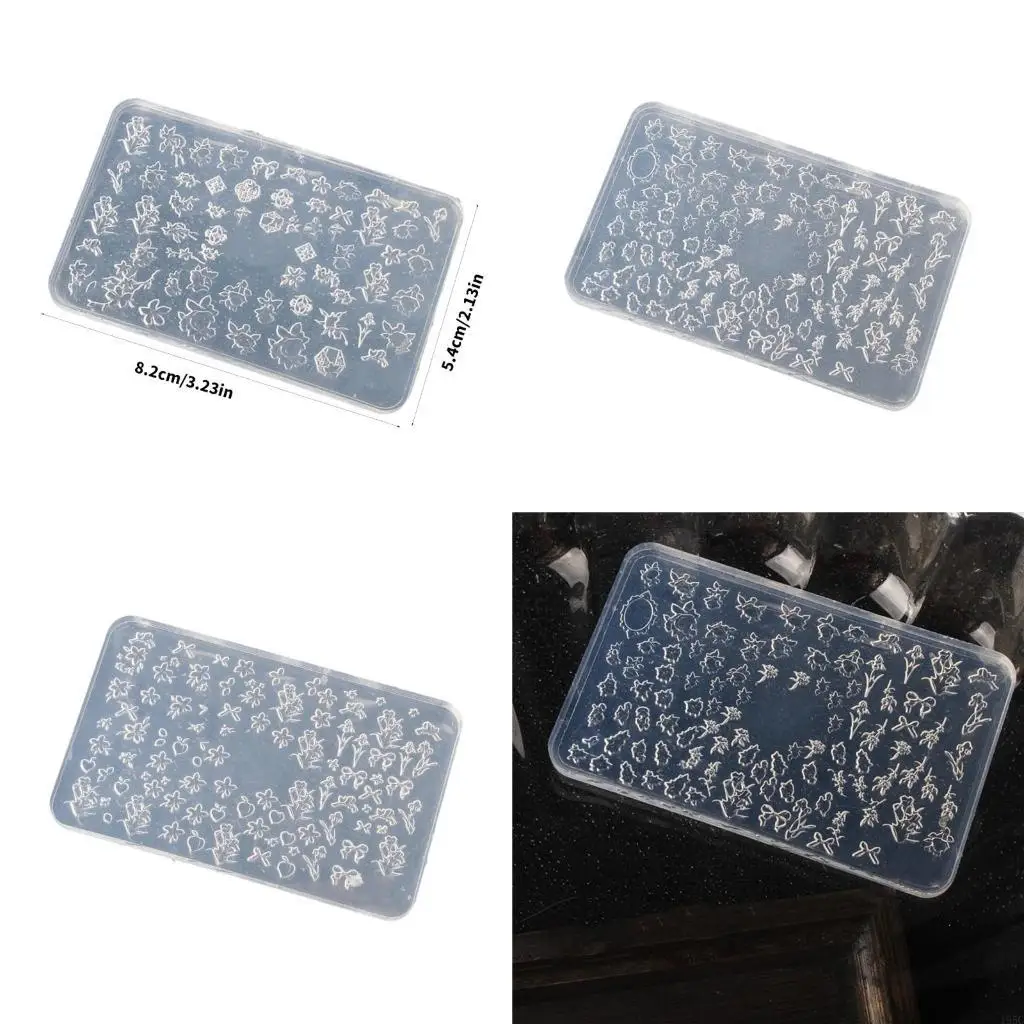 195C Small Art Accessories Molds Flower Theme Nails Designing Moulds Nails Embellishment Molds for Delicate Manicure Designs