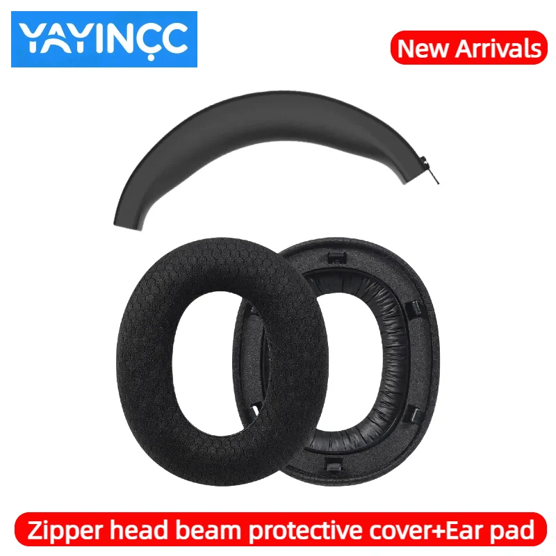 YAYINCC Replacement Leather EarPads/Silicone zipper head beam protective cover For Edifier LS880N Pro WH950NB Wireless Headphone - Image 5