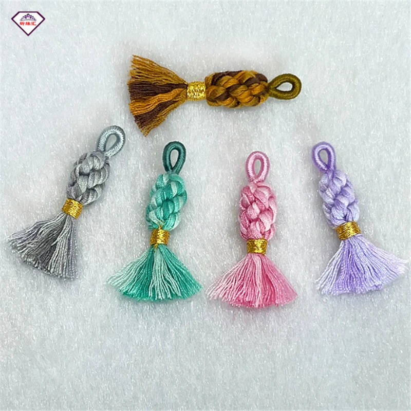 20Pcs/Lot New Creative 36MM Cotton Fringe Knot Charms Small Tassel Connectors Diy Earrings Pendant Jewelry Making Accessories