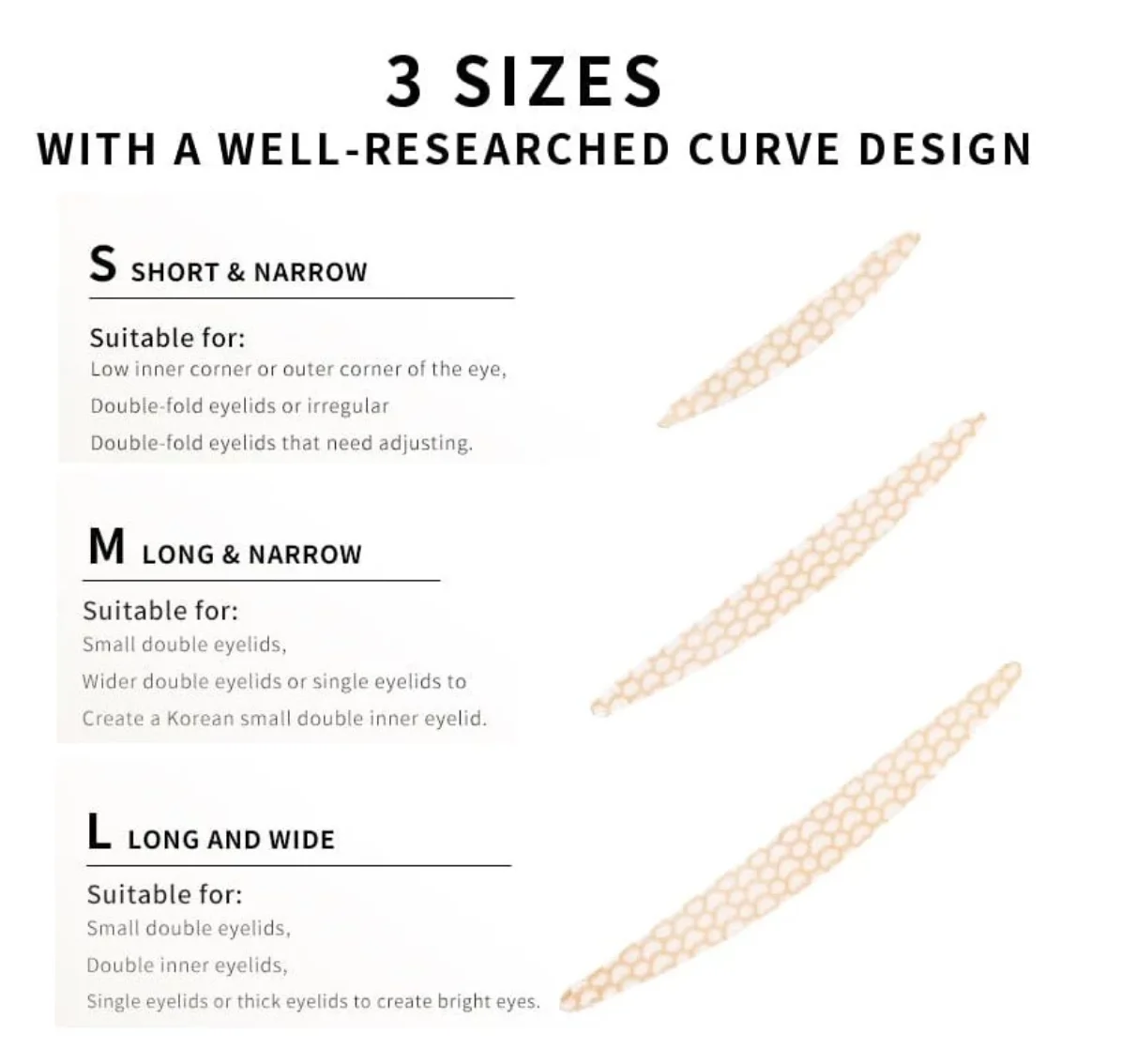 Unny Club Adesivi per doppia palpebra Senza cuciture Pizzo naturale Trucco invisibile SML Trucco cosmetico