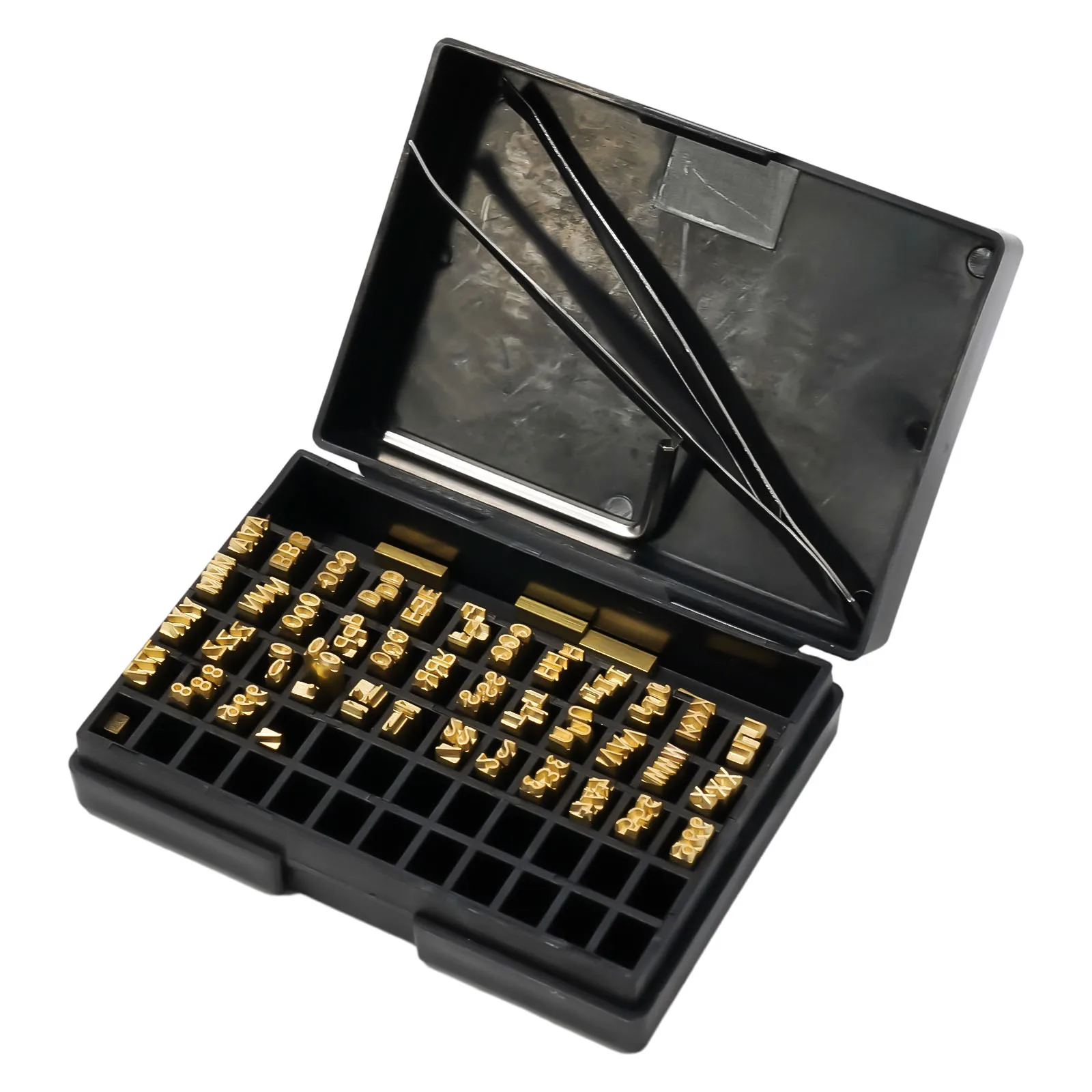 120pcs/kit Coding Machine Word Grain 2x3x15cm Hot Stamp Copper Letters Thermal Ribbon Printing Font Electric Ribbon Coding