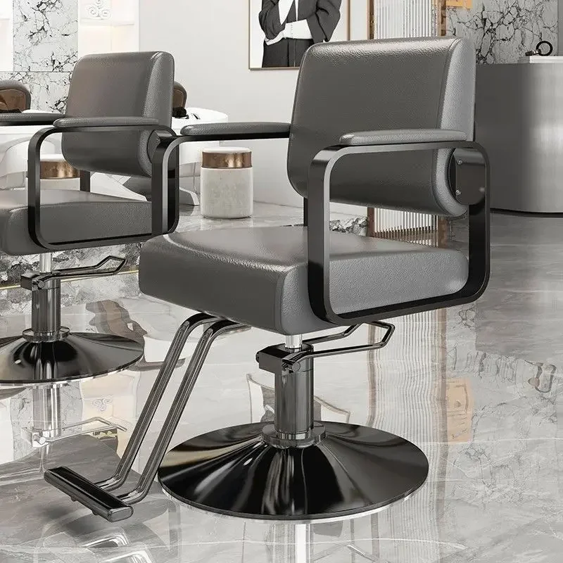 كرسي حلاق حديث للرجال أثاث دوار بسيط فاخر كرسي احترافي مسند للقدمين أثاث صالون الحلاقة Sillon De Barberia