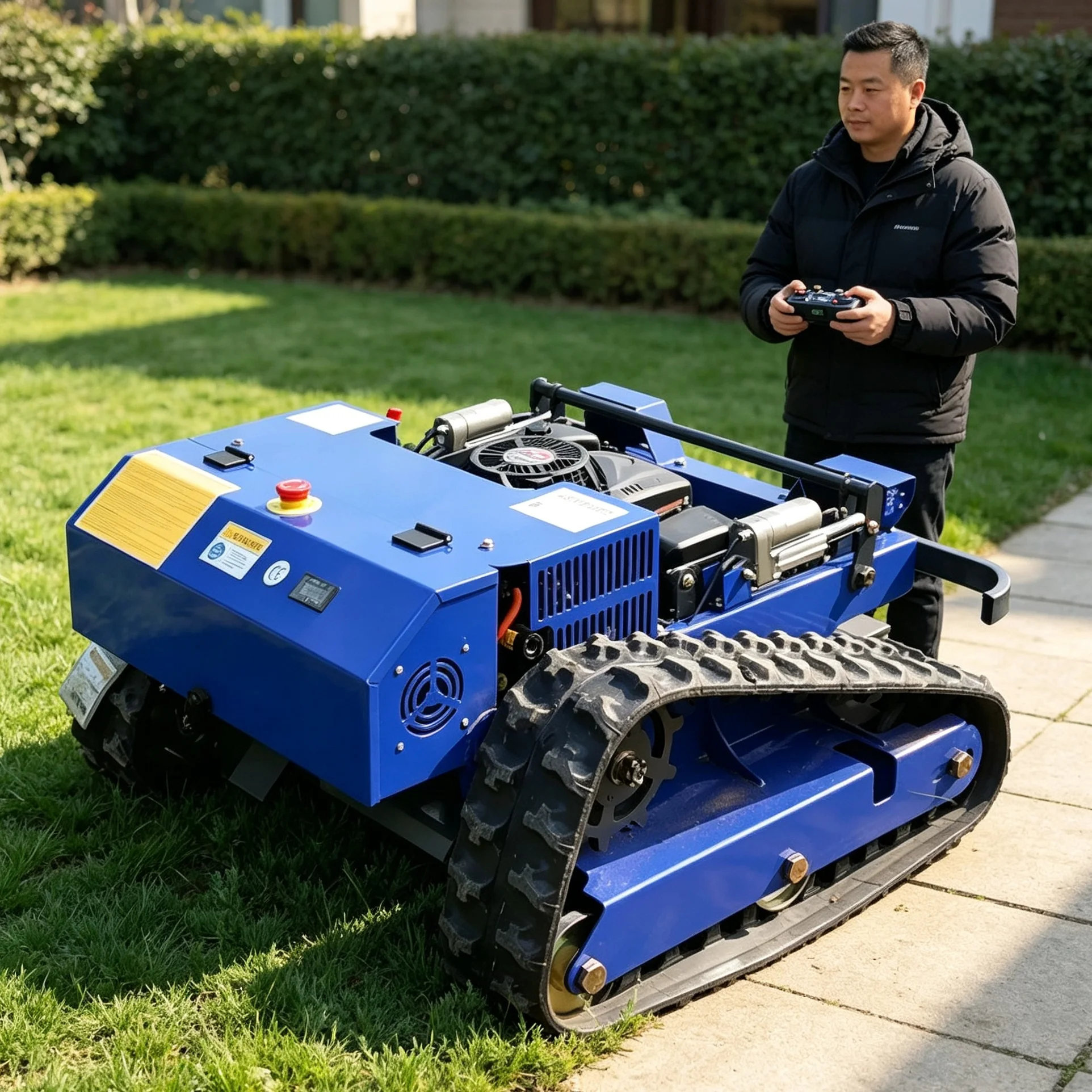 Customized zero turn intelligent lawn mower fitted with display screen, optional accessories for home‑side lawn maintenance