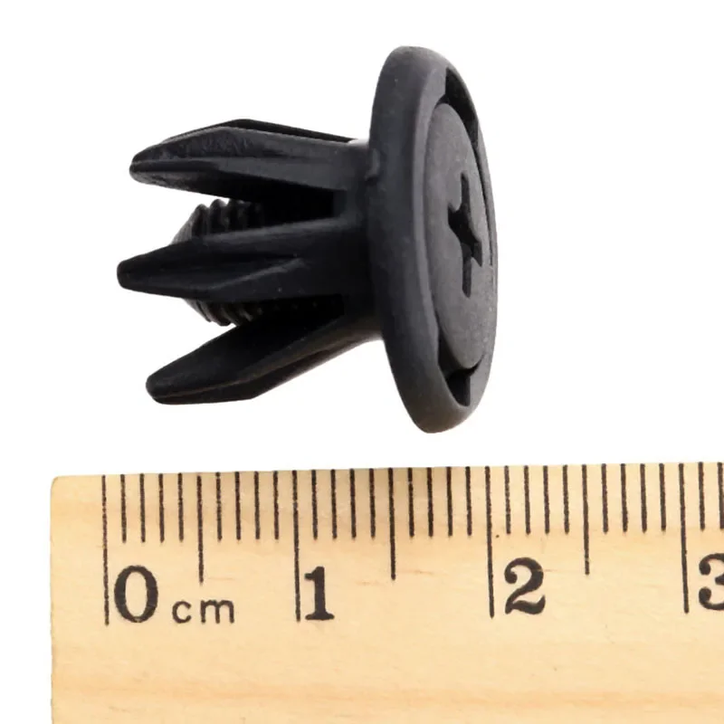 50Pcs 10Mm Zwarte Auto Truck Bumper Fender Rivet Clips Hoge Kwaliteit Auto Fastener Retainer Plastic Rivet Clips Accessoires
