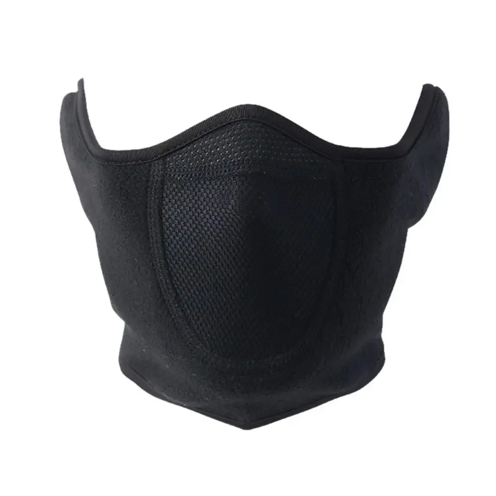 Winter Fleece Motorcycle Face Mask Keep Warm Windproof Face Shield Hat Neck Warmer Helmet Balaclava Skiing Mask Scarf Ear-Cover