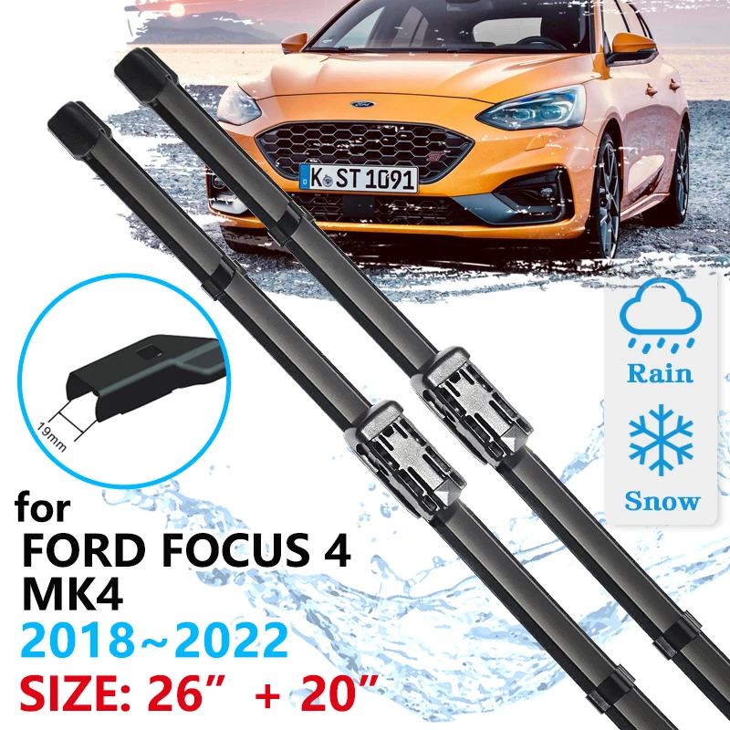 Car Front Wiper Blade For Ford Focus 4  2018 2019 2020 2021 2022 MK4 Windscreen Windshield Brushes Washer Car Accessories Window