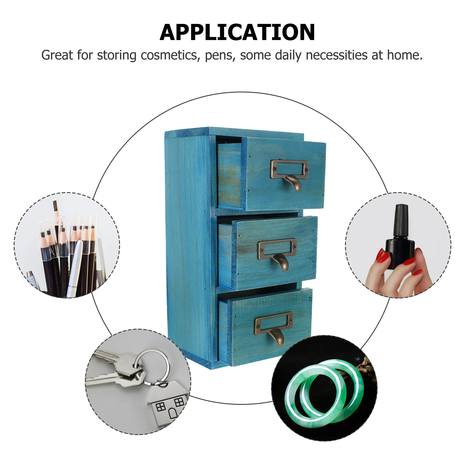 

Desktop Organizer Box Solid Wood Premium Quality Multi Functional Tabletop Storage for Cosmetics Stationery Storage Box