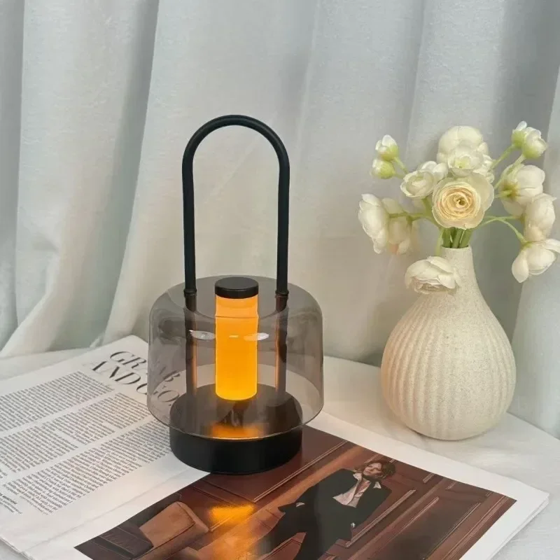 2026 Decorative Table Lamp,USB Rechargeable Ambient Light for Bedroom Living Room Outdoor Camping Desk Light
