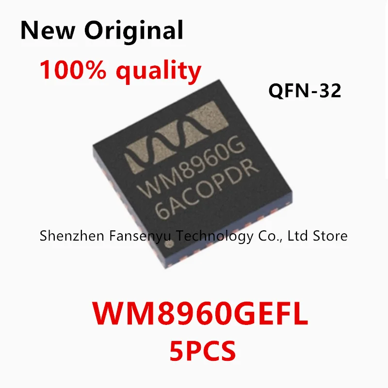 

(5piece)100% New WM8960G WM8960GEFL/RV WM8960GEFL WM8960 QFN32 Chipset