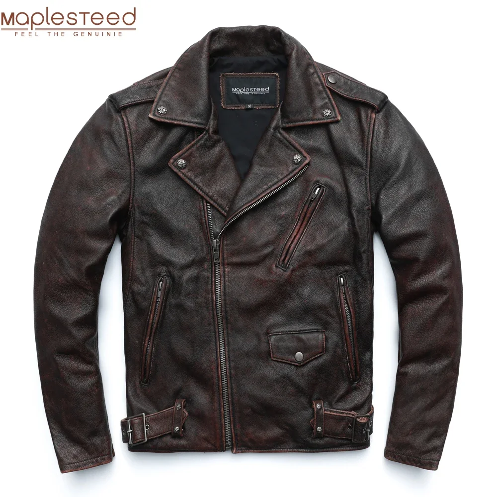 ジャケット・アウター Leather Motorcycle Jacket Vintage S026dfd392c234272831e503097916