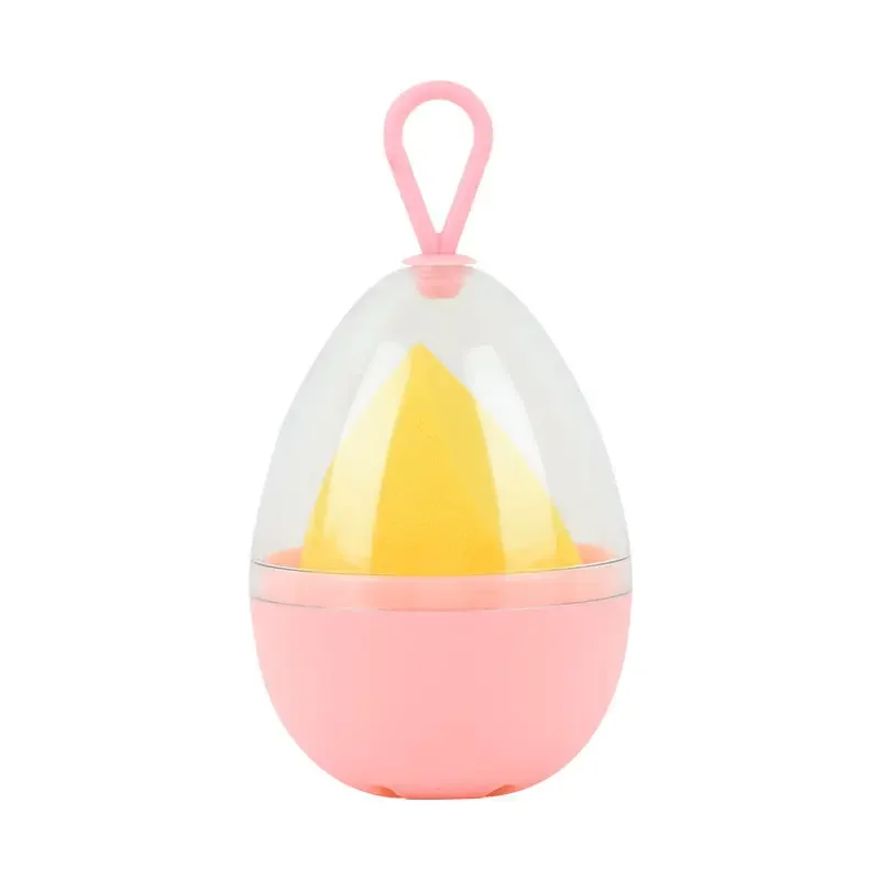 Makeup Powder Puff Egg-shaped Frame Transparent Puff Make Up Organizer Holder Beauty Cosmetic Sponge with Storage Box