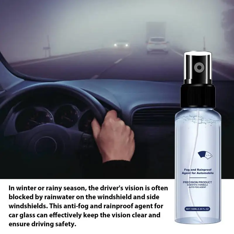 Glass Fog Spray Car Defogger Glass Cleaner Prevent Fogging Windshields Effective Anti Fog Glass Multipurpose Car Windshield