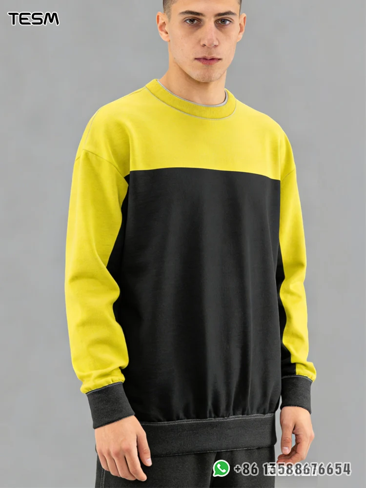 

TESM осень-зима унисекс однотонный красный свитшот с круглым вырезом оверсайз свободный повседневный пуловер с длинными рукавами топ для мужчин и женщин уличная одежда