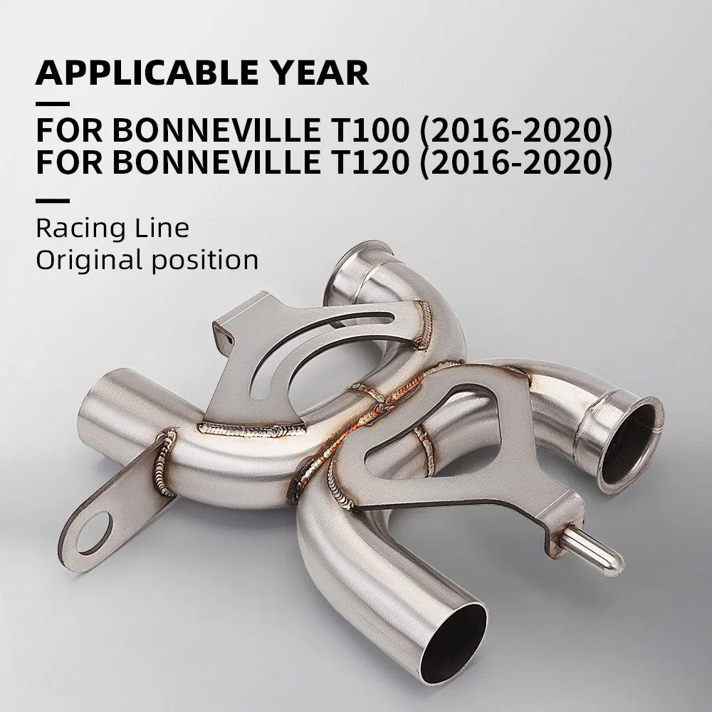 

Motorcycle Exhaust Muffler Link Pipe for Bonneville T100 T120 2016-2020 High-Quality Replacement Part