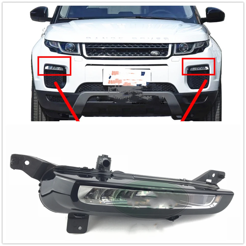 

For Land Rover Range Rover Evoque 2016-2019 Front Bumper Fog Light LR072646, LR072645 Turn Signal Day Daytime Driving Lamp Bulb