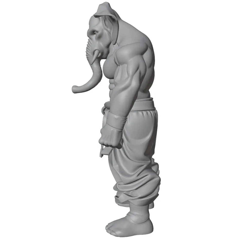 Muscular Man with Elephant Head, a Figure Full of Strength, 1/24 Miniature Resin Statue, 75mm Handmade Model Kit, 3D Printed, Unpainted Resin Model That Requires Hand Painting. These Resin Statues Are Ideal Gifts for Christmas or Halloween, Showcasing Hand-Painted Artistic Style