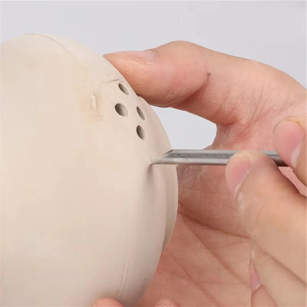 Stainless Steel Hole Puncher Set  6Pcs Carving, Sculpture, and Pottery Cutting Tools for Polymer Clay Modeling, LK-AA225