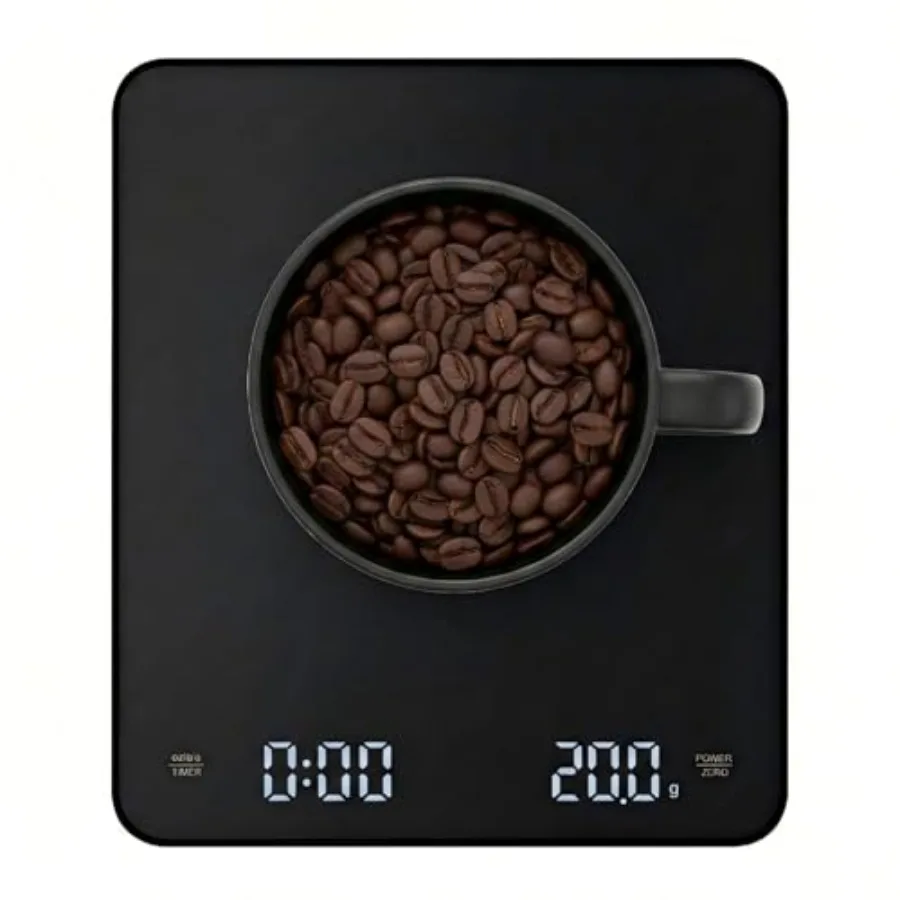

Coffee Scale with Timer 3kg/0.1g High Precision Digital Espresso Scale for Pour Over and Drip Coffee Large Gram Scale for Kitch