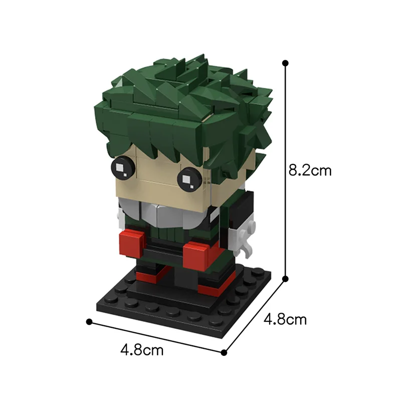 MOC My Hero School Deku Bricks Cartoon Anime Figures All Might BricksHeadz Model Building Blocks Toys For Children Gifts