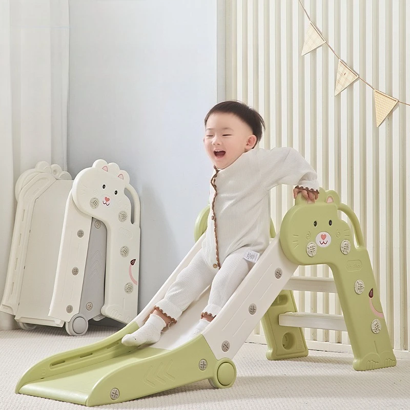 สไลเดอร์ของเล่นเด็กแบบพับเก็บได้สำหรับใช้ในบ้าน ป้องกันการลื่น ปลอดภัย แข็งแรง ทนทาน ของเล่นสไลเดอร์สำหรับเด็กเล็ก