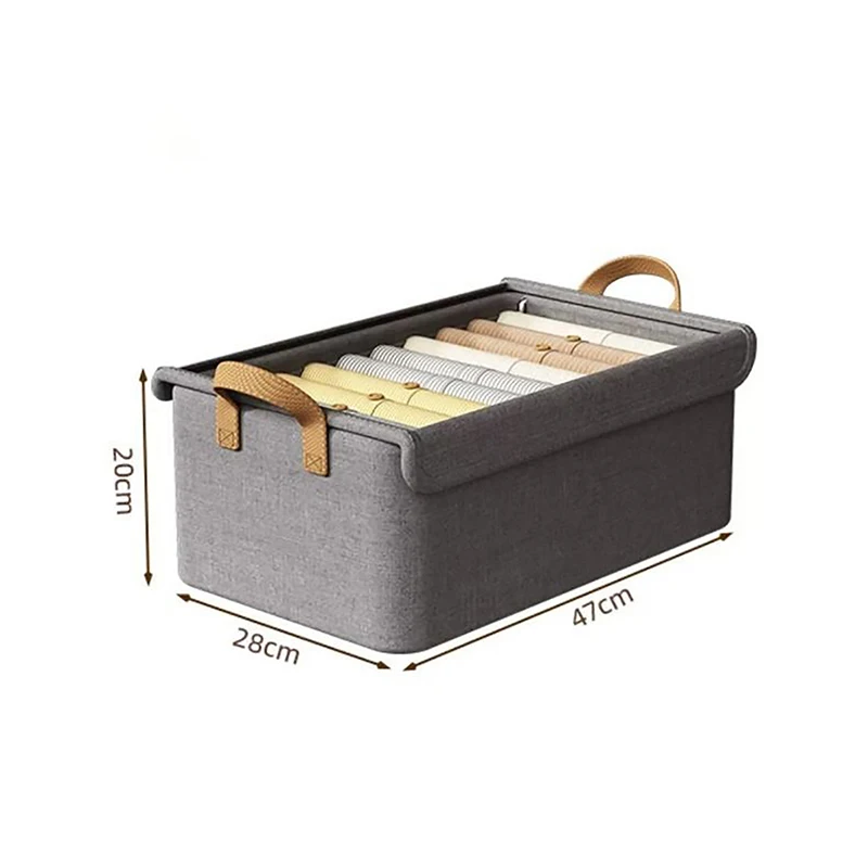 Cationic Steel Frame Folding Storage Box Clothes Trousers Home Multi-functional Compartment Drawer Wardrobe Storage Box