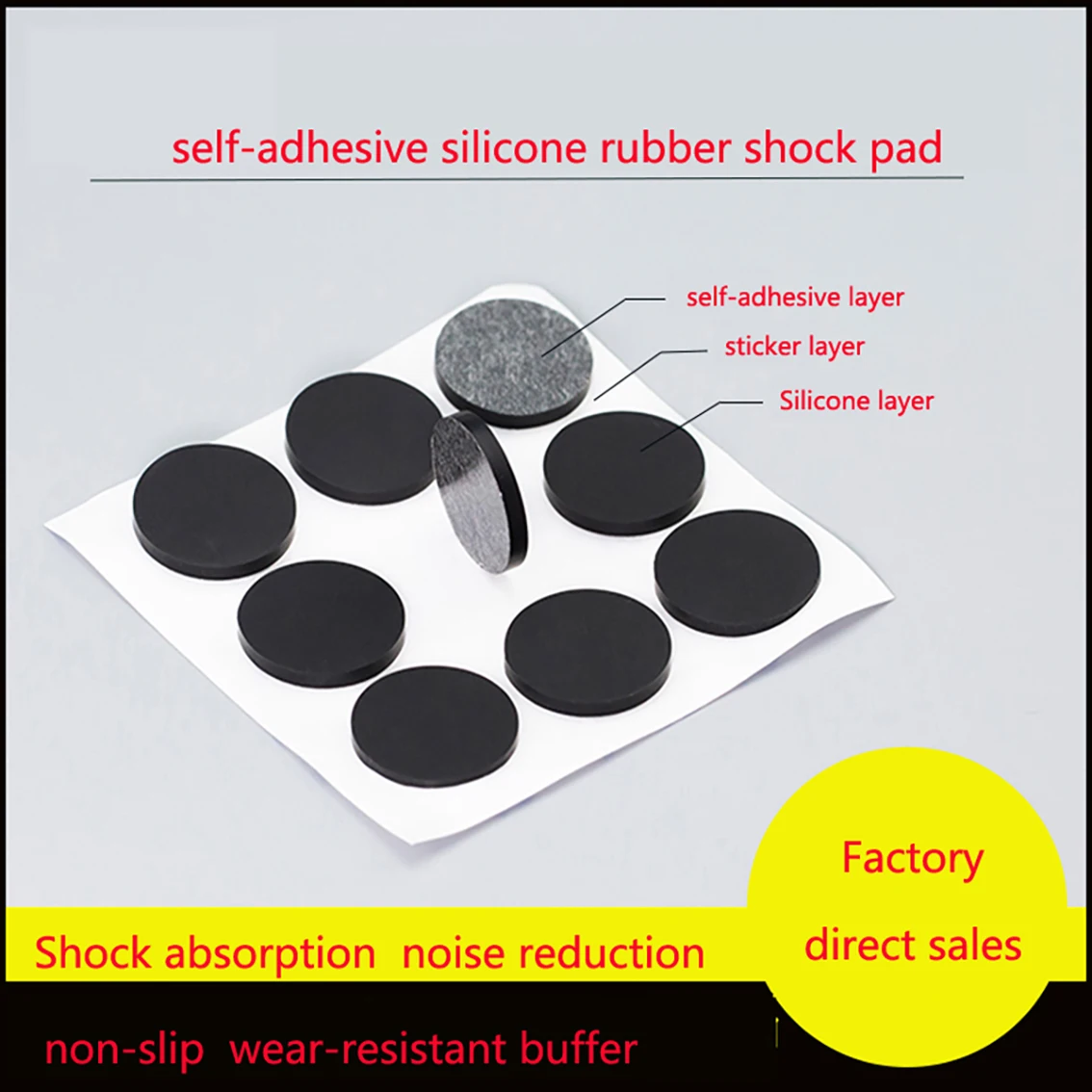 Sofa Cabinet Door Buffer Soundproof Silicone Pad Handle Self Adhesive Anti-Shock Protection Door Crash Pad Home Wall Protector