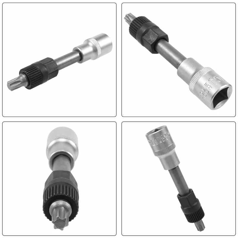 Broca de enchufe de polea del alternador T50 con herramienta de 33 dientes, polea del alternador, enchufe removedor de perno central