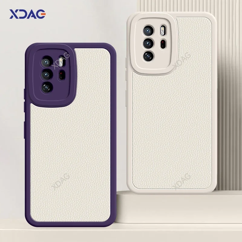 

Original Litchi Grain Leather Phone Case for Xiaomi PocoX3 Poco X3 GT X3GT 5G Camera Protection Soft Lambskin Back Cover Housing