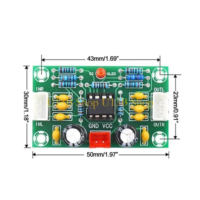 U13B Stereo XH-A902 NE5532 Operasional Modul Pra-Amplifier Digital Front Amplifier 2 Channel Digital Power Amplifier