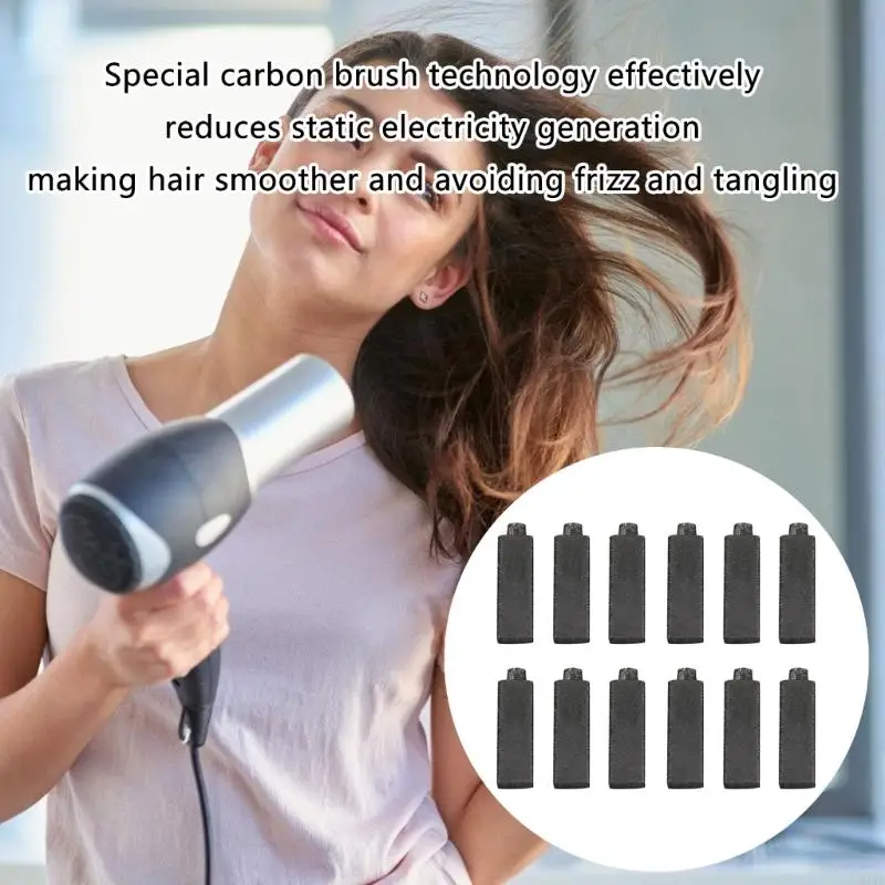 M7DF 12Pcs Multifunctional Carbon Brushes 4x5.5x17mm Electric Hair Dryer Generals Carbon Brushes Anchors Set Power Tool