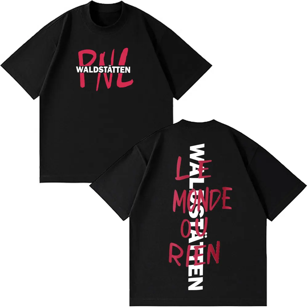 Camiseta del álbum Rapper PNL Que La Famille Le Monde Chico, camisetas de moda Hip Hop para hombres y mujeres, camiseta informal de algodón con tendencia estética