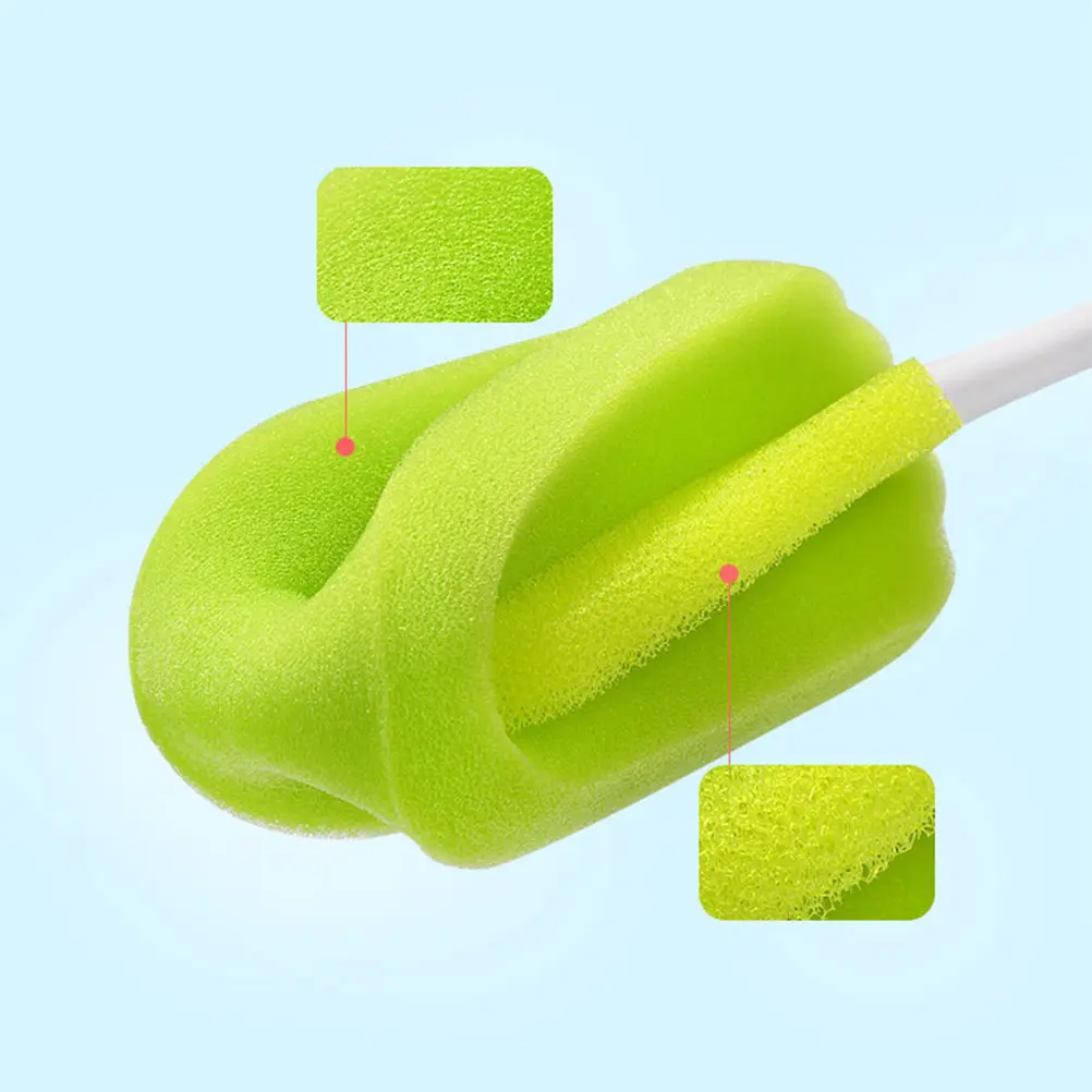 1Set Baby Bottle Baby Bottle Scrubbing Brush Cleaning Sponge Feeding Pacifier Rotatable Handle Outdoor