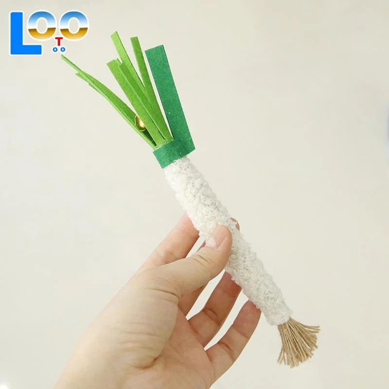 Engraçado sentiu cebolinha gato brinquedo realista simulado brinquedo vegetal mordida resistente dentes moagem brinquedos do gato suprimentos para animais de estimação