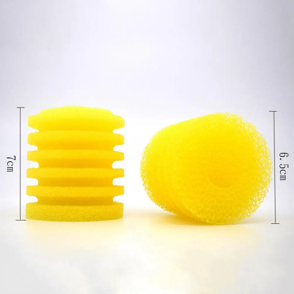 Filter Sponge Thicker Strong Adsorption Force Aquarium Filter Pad Universal Round Yellow Aquarium Filter Foam Pet Supplies