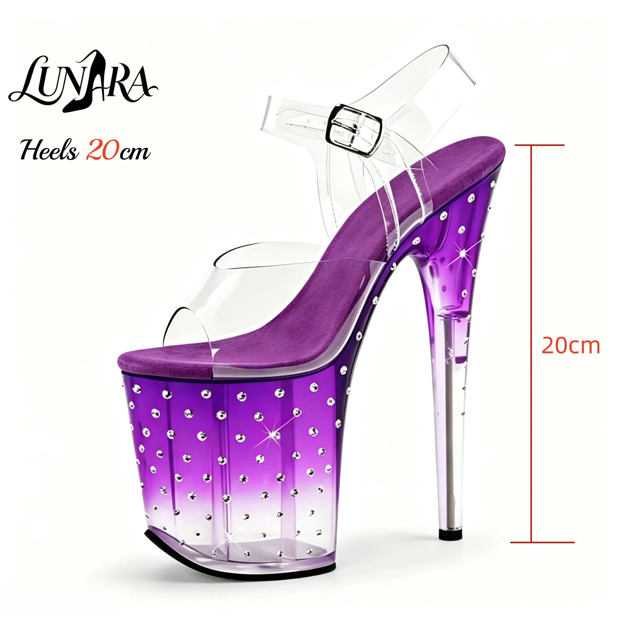 20cm/ 23cm Clear Sandals Rhinestone “This Is a Custom Link for the Customer. Please Check with Our CS Team Before Ordering