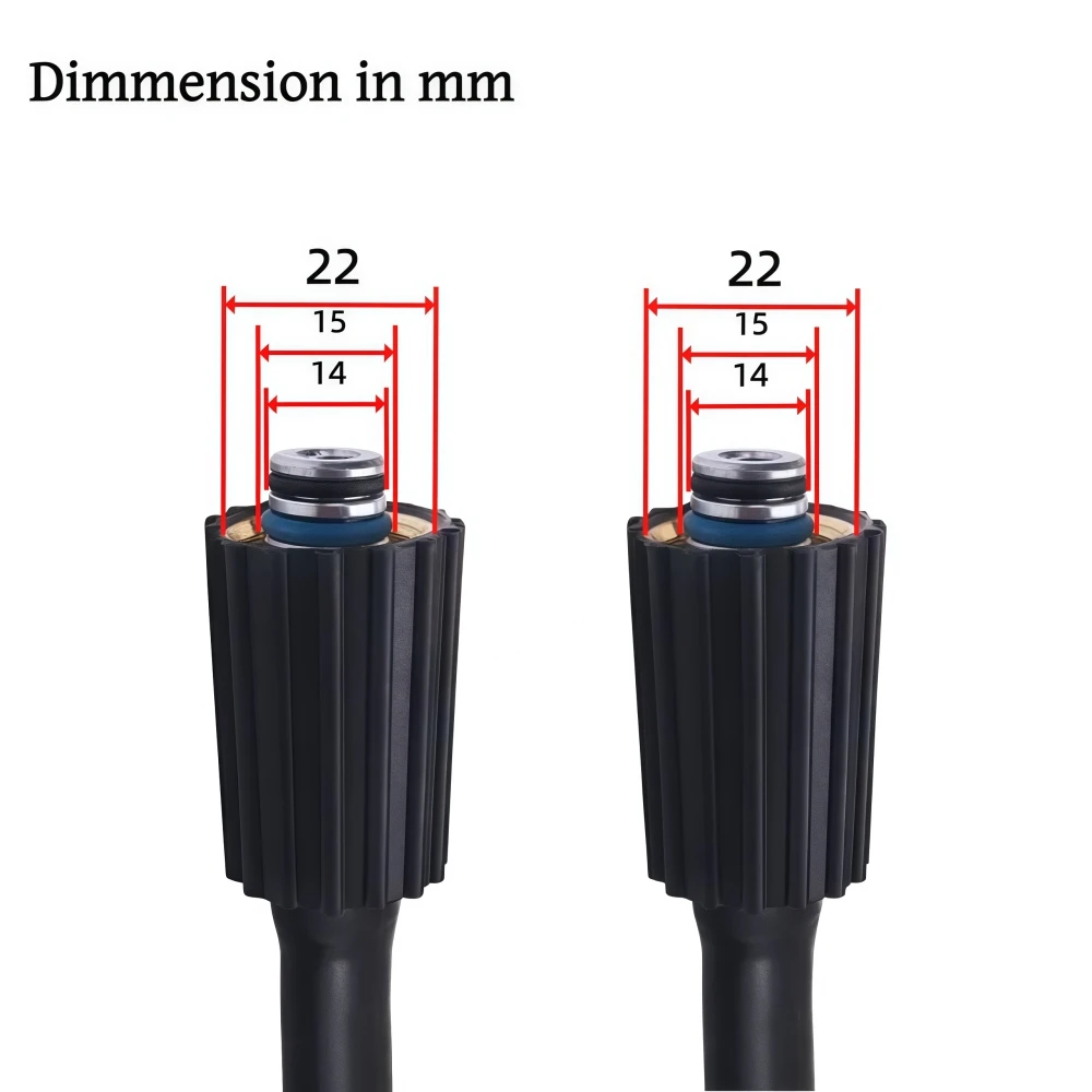 5~30meter Pressure Cleaning Machine Hose 5800psi Kink Resistant Hose Car Wash Hose Water Cleaning Extension Hose M22-pin 14/15