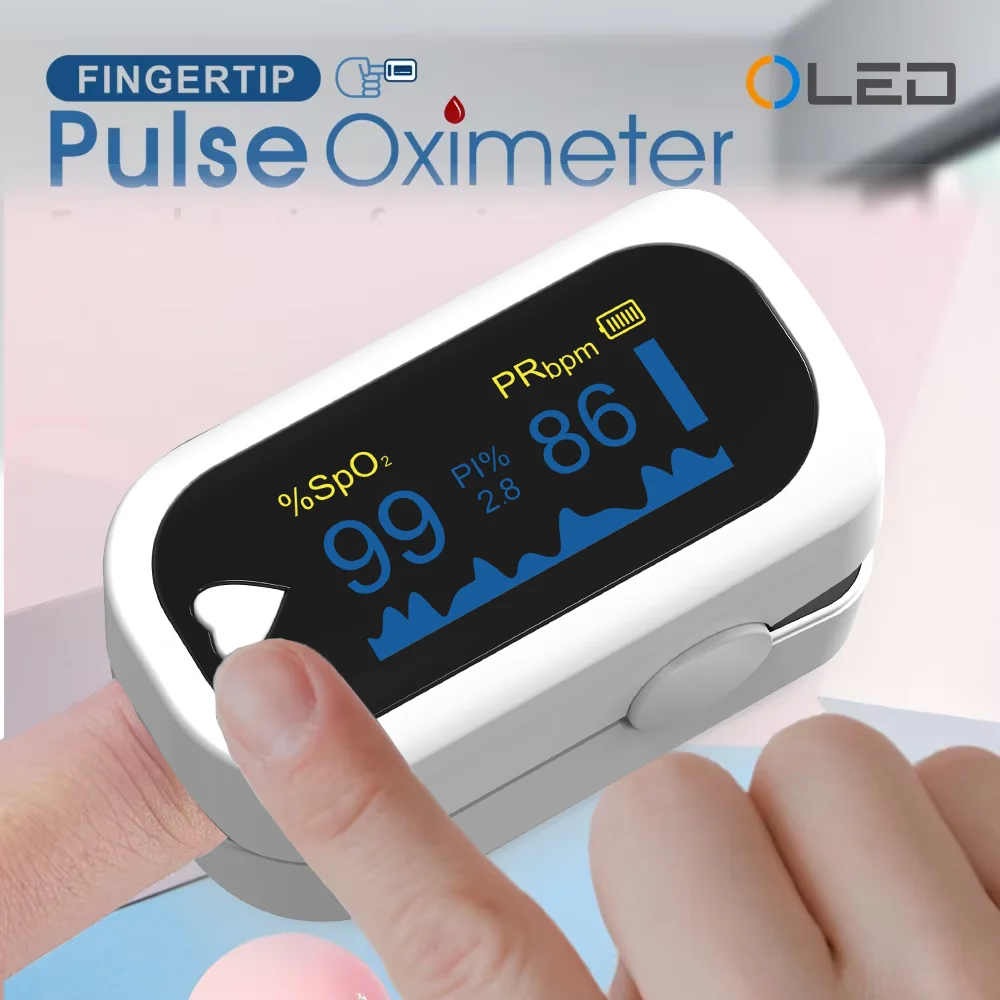Finger Pulse Oximeter Blood Oxygen Finger Monitor Saturation Meter Heart Rate Monitor Child Baby Pulse Oximetro