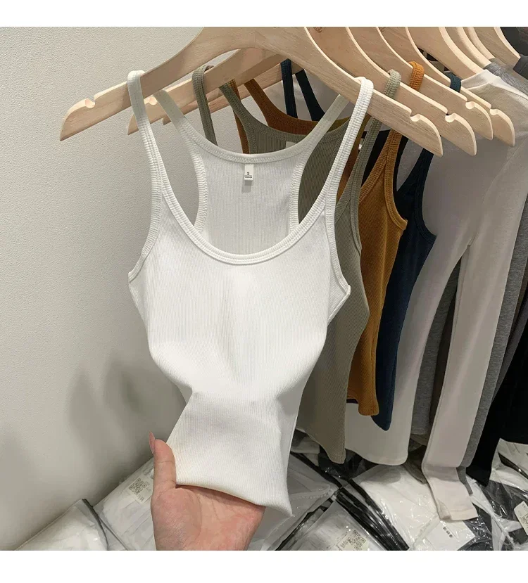 Layering Outerwear Tees 2026 Sommer Y2K Hot Girl Gestricktes Geripptes Damen-Camisole Figurformendes Ärmelloses Tanktop – Detail 18