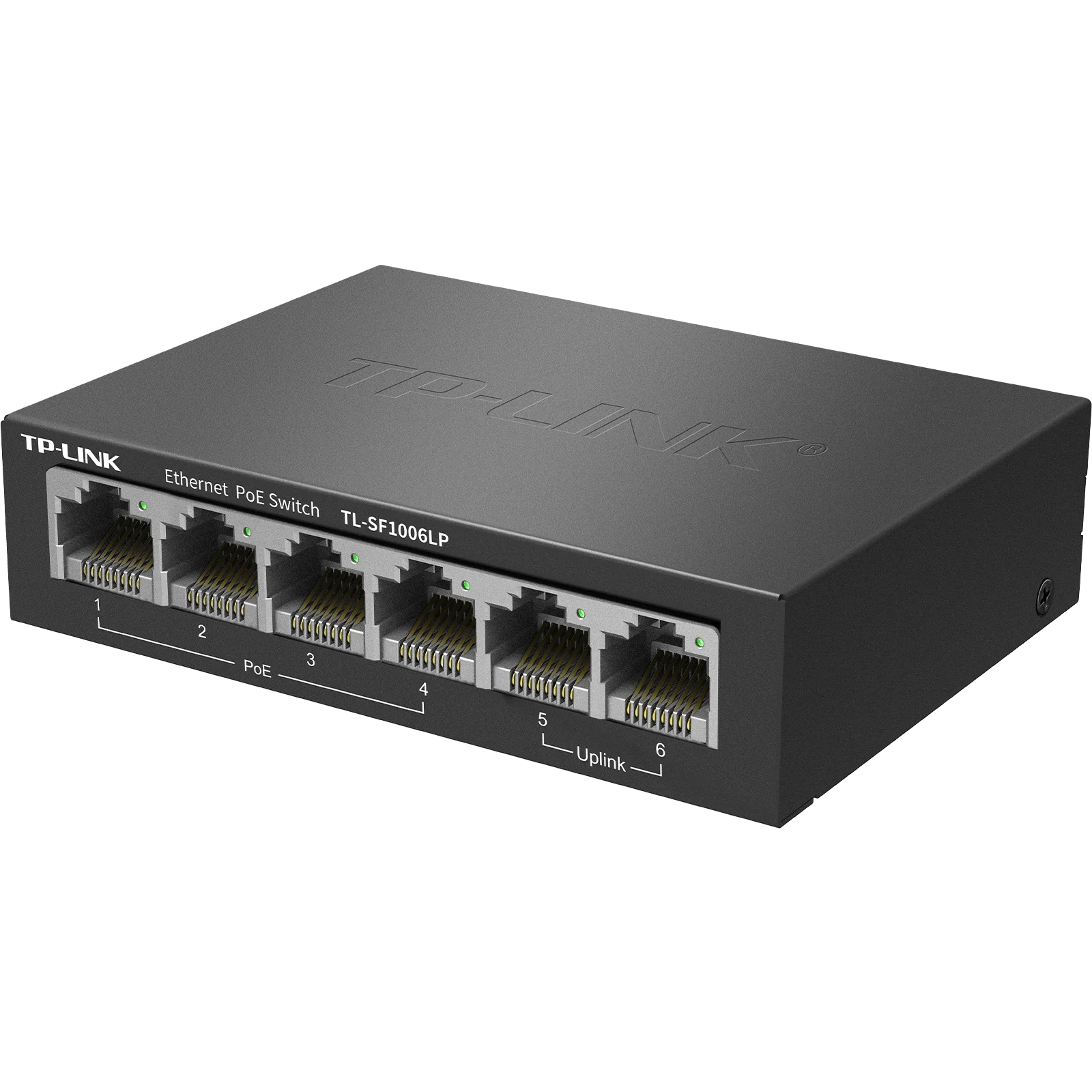 محول TP-LINK 100M PoE/4FE(PoE)+2FE TL-SF1006LP 6 منافذ RJ45 التكيفية 10/100M، IEEE 802.3af/في النسخة الصينية القياسية PoE